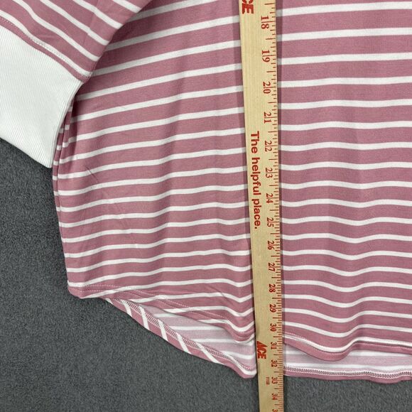 Jane & Delancey Top‎ Womens Plus 3X Pink White Striped Tunic - Picture 7 of 15